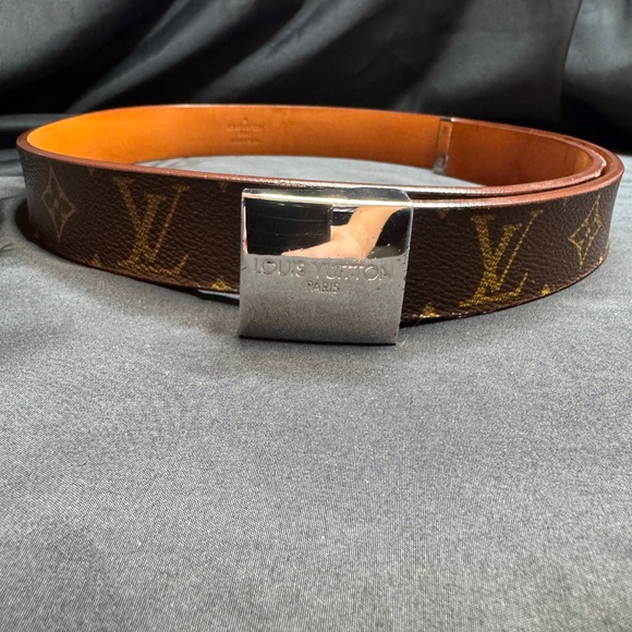 Louis Vuitton LV Monogram Brown and Silver Belt Unisex main image 4